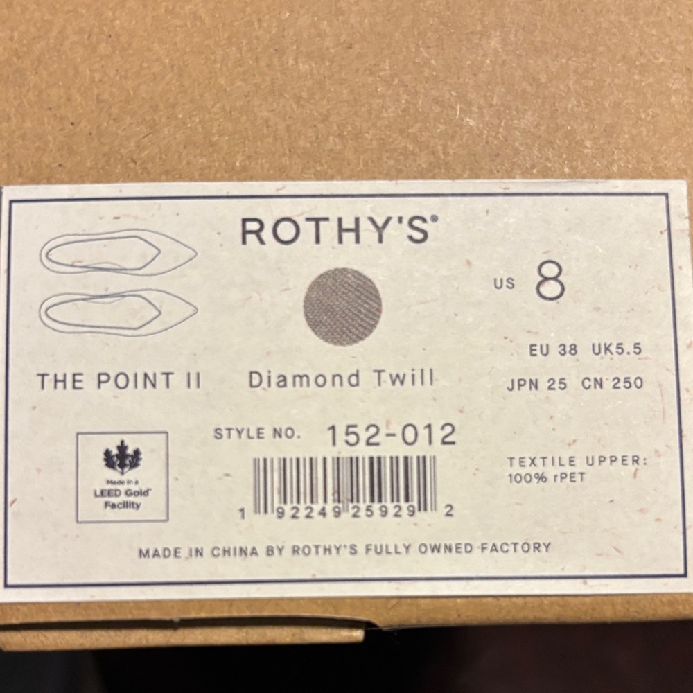 Rothy's Point II Diamond Twill - Picture 5 of 5